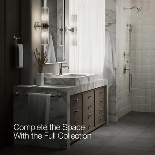 Miniatura 8 de KOHLER 27000-4N-SN - Grifo de baño de un solo mango con montaje de drenaje emergente, grifo de lavabo de baño de un agujero, 0.5 gpm, níquel pulido