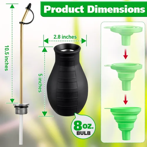 Miniatura 3 de Espolvoreador de Polvo de Tierra de Diatomeas, Aplicador Dispensador de Polvo para Jardín de 8 Onzas con Tubo de Metal Largo, Rociador de Pera