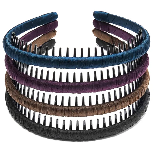Miniatura 7 de 4 unidades - Diadema multicolor con dientes de resina protectora - Diadema con peine - Accesorios para el cabello para mujer por Beauty hair