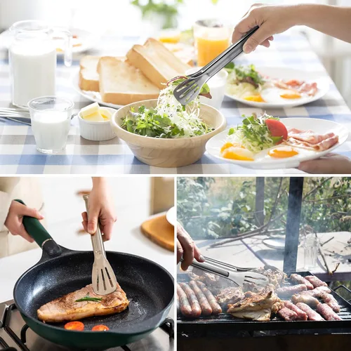 Miniatura 3 de Tostadora de campamento de acero inoxidable – Tostadora plegable portátil de 4 rebanadas – Incluye clip de pan para barbacoa – Tostadora de estufa