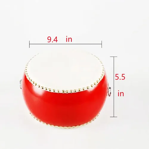 Miniatura 6 de Tambores Percusión Tambor Chino Pandereta de Mano Taiko Bongos Regalos Musicales Instrumentos para Niños Conjunto de Aprendizaje Sensorial Niño