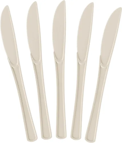 Miniatura 23 de Exquisite Cuchillos desechables de plástico azul claro, 100 piezas, cubiertos desechables de plástico azul claro resistente, cubiertos desechables