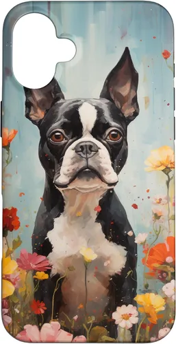 Miniatura 23 de Boston Terrier in Flower Garden Dog Art Lovers Design Case for iPhone 17