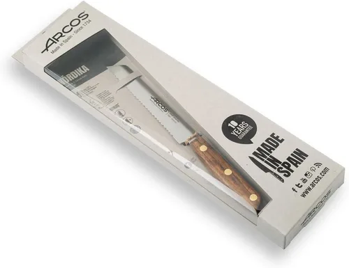 Miniatura 6 de ARCOS Cuchillo Tomate Acero Inoxidable 5 Pulgadas. Cuchillo de Cocina para Verduras. Mango Ovengkol Madera 100% Natural FSC y Hoja 5.118 in. Serie