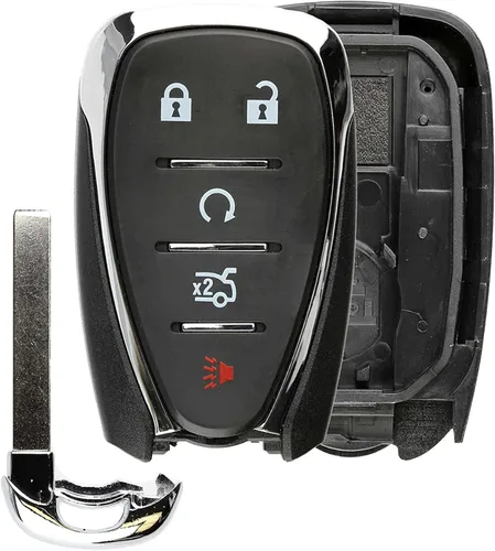 Miniatura 8 de Funda para llavero con batería, Alliskeys Funda de reemplazo para llave inteligente de 5 botones para Chevrolet Equinox Traverse Blazer Chevy SUV
