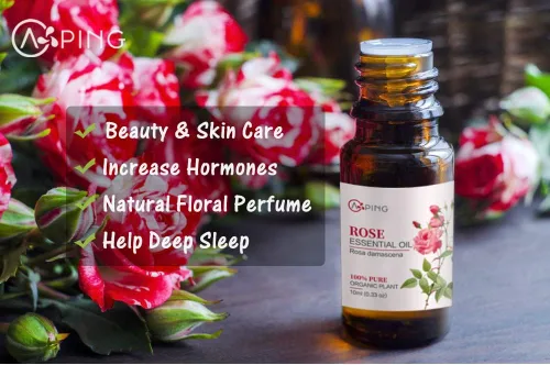 Miniatura 3 de Paquete de 2 aceites esenciales de rosa 100% puro orgánico natural (rosa damascena) aceite de rosa para difusor, aroma, spa, masaje, yoga, perfume
