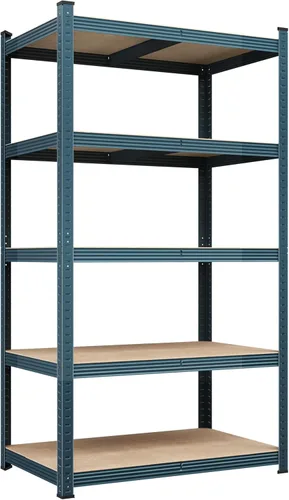 Miniatura 25 de Yaheetech Estantes de almacenamiento, estantería de metal ajustable resistente de 5 niveles, estante industrial para garaje, almacén, despensa, Plata