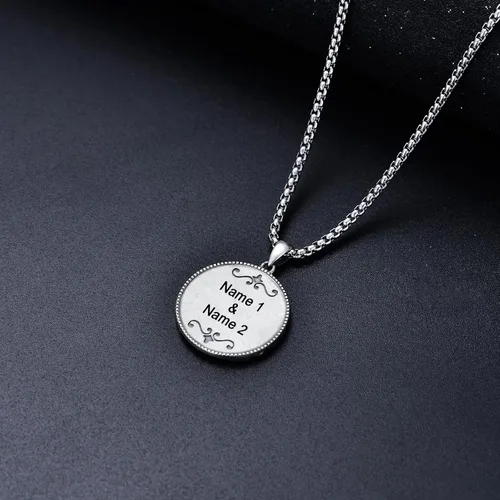 Miniatura 25 de CEKAMA - Collar de plata de ley 925 con dije de amuleto para hombres y mujeres, con cadena de 0.098 in, 22 pulgadas + 2 pulgadas
