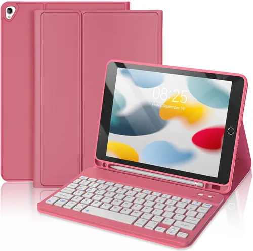 Miniatura 19 de Funda con teclado táctil para iPad de 9ª/8ª/7ª generación de 10.2 pulgadas, Pro 10.5, Air 3ª generación, funda inteligente con soporte para lápices