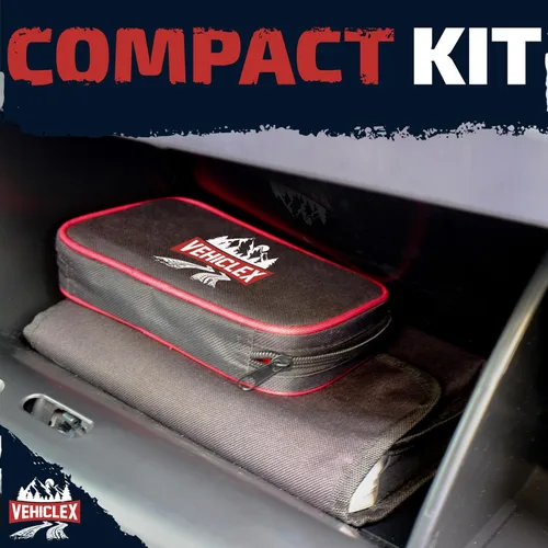 Miniatura 7 de Kit de reparación de neumáticos Vehiclex para tapones y parches con herramientas con mango de aluminio - Kit de emergencia con alicates en bolsa