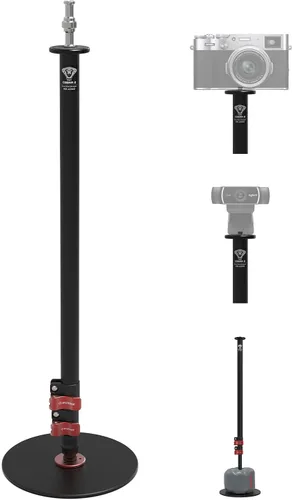 Miniatura 9 de IFOOTAGE Monopod de base redonda RB-A200, huella pequeña, Max.payload10KG, estructura estable de aleación de aluminio, altura 10.6 "/27 cm~ 22.05