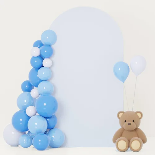 Miniatura 10 de FOTSHARER Cubierta para arco de boda, cubierta de arco de globo beige de 2.6 x 6 pies, cubiertas de fondo de arco de arco de elastano boho Chiara