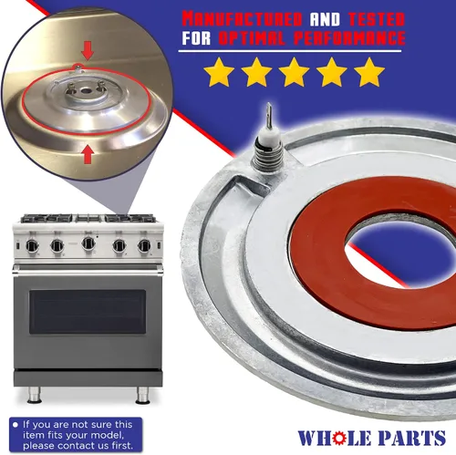 Miniatura 6 de Base de quemador sellada Whole Parts mejorada con encendedor # de pieza PB050081 - Reemplazo y compatible con algunos rangos Viking