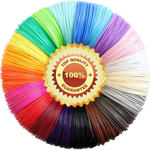 Recambios de filamento de impresora de bolígrafo 3D ABS de 0.069 in, 20 colores, cada color 11.5 ft, paquete de muestra de ABS total de 229.7 ft,