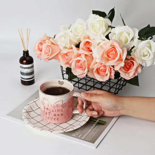 Miniatura 4 de Regalos para mamá de gato para mujeres, taza de café Crazy Cat Lady regalo para amantes de los gatitos, mamá, hija, hermana, tía, esposa, mejores