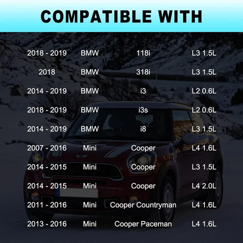 Miniatura 2 de 17137823626 Tanque de depósito de refrigerante de motor con tapa compatible con BMW 118i 318i i3 i3s i8 2014 - 2019, Mini Cooper Cooper Countryman