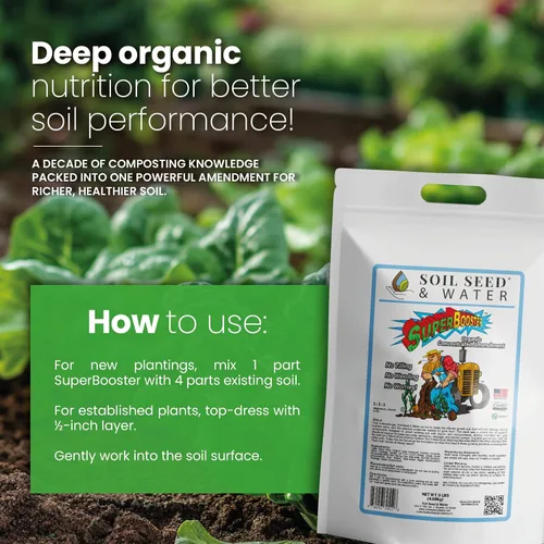 Miniatura 6 de Soil Seed & Water SuperBooster Fertilizante concentrado orgánico - Enmienda del suelo para un crecimiento robusto de plantas - Potenciador