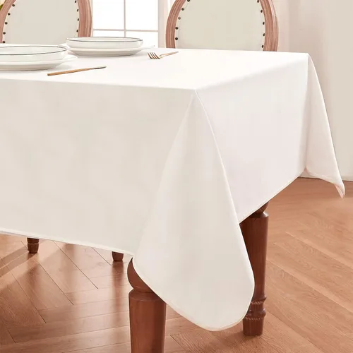 Miniatura 17 de BALCONY & FALCON Mantel rectangular lavable, resistente a las arrugas e impermeable, mantel decorativo de tela de lino para comedor, fiestas