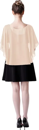 Miniatura 5 de Capelets de gasa para mujer, chales y envolturas suaves para vestido de noche, boda, capa Bole