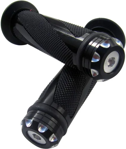 Miniatura 2 de Puños de gel para manillar de motocicleta (0.866 in, aluminio, CNC, 0.866 in), color negro