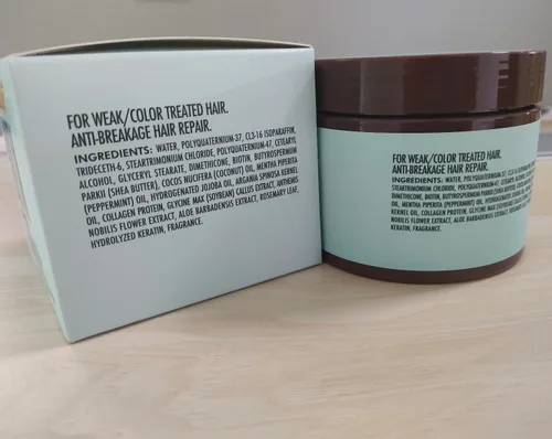 Miniatura 7 de Mascarilla capilar de biotina, acondicionador profundo con colágeno y queratina para cabello seco, dañado y rizado, tratamiento hidratante