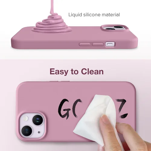 Miniatura 7 de GONEZ Funda magnética para iPhone 14, compatible con Magsafe, con protector de pantalla + protector de cámara, forro de microfibra antiarañazos