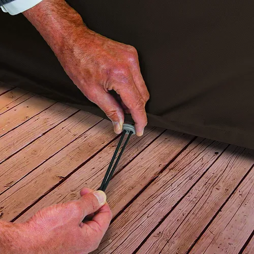 Miniatura 7 de True Guard Fundas de muebles de patio impermeables resistentes - Se adapta a juegos de comedor de 4 sillas, mesa redonda/cuadrada, diseño octágono