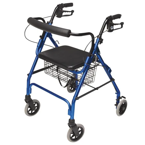 Miniatura 3 de Lumex Walkabout Lite Rollator – Andador rodante ligero de 14.5 lb. con asiento para personas mayores, Lavanda