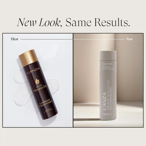 Miniatura 2 de L'ANZA Aceite curativo de queratina acondicionador lustroso, acondicionador profundo para cabello seco dañado, repara y aumenta el brillo
