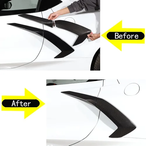 Miniatura 2 de Cubierta para manija de puerta de automóvil para Chevrolet Corvette C8 Stingray Z06 2020-2025, accesorios de decoración de puerta de ventilación