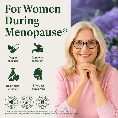 Miniatura 5 de HERBAMAMA Vitex Chasteberry Suplemento para mujeres – Suplementos para la menopausia* para mujeres con Vitex Berry – 1000 mg de baya de árbol casto
