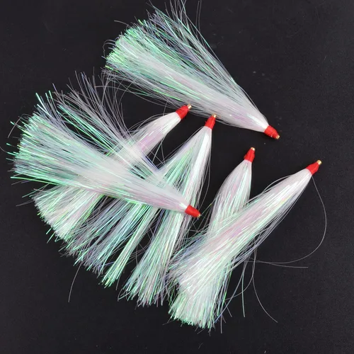 Miniatura 6 de Teasers de pesca -12/18 piezas de calamar Teaser de pesca de Mylar Flash Teaser de pesca de cola para plataformas de platijas para señuelo de pesca