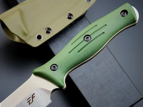 Miniatura 4 de Eafengrow EF140 Cuchillo de hoja fija, hoja de acero AUS-10, mango G10 de espiga completa, herramienta EDC cuchillo recto para trabajar campamento