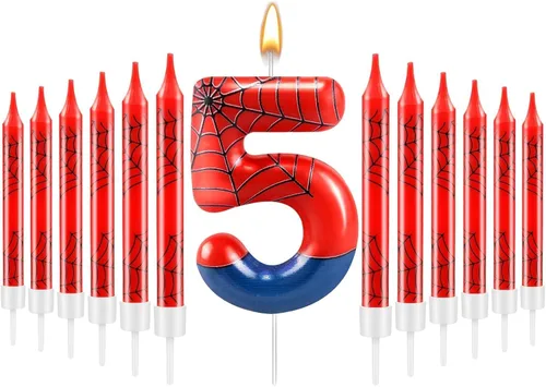 Miniatura 45 de 13 piezas de velas temáticas de coches de carreras para cumpleaños en negro y blanco con número de carrera 1 a cuadros, velas para tarta de coche
