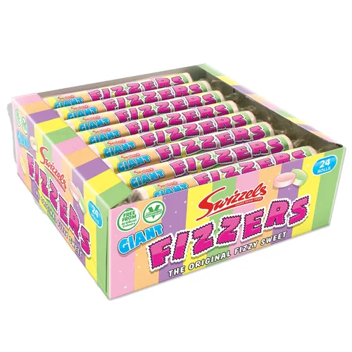 Miniatura 4 de Swizzels Giant Original Fizzers Sweet 24 rollos en caja