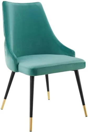 Miniatura 12 de Modway Adorn Silla auxiliar de comedor de terciopelo copetudo, color negro, 25 pulgadas de profundidad x 22 pulgadas de ancho x 34 pulgadas de alto