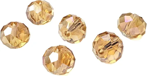 Miniatura 6 de Cuentas de vidrio Rondelle de 0.079 in para hacer joyas, cuentas espaciadoras de Briolette Crytal facetadas para pulseras, collares, aretes