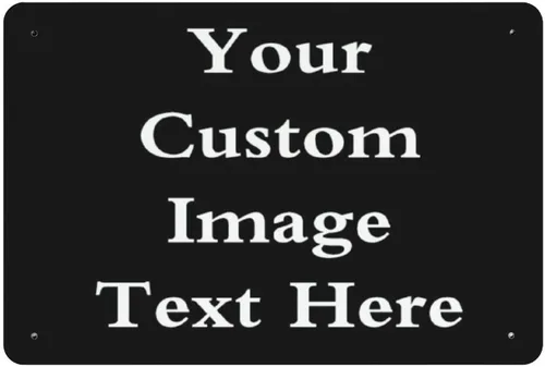 Miniatura 8 de PPFINE Letreros de metal personalizados, imagen de texto personalizada con tu nombre, decoración de pared para el hogar, bar, letreros de calle