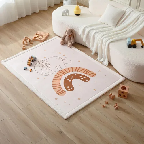 Miniatura 39 de Hakuna Matte - Alfombra de juego prémium para bebé de terciopelo coral ultrasuave con espuma viscoelástica, antideslizante, resistente al agua,