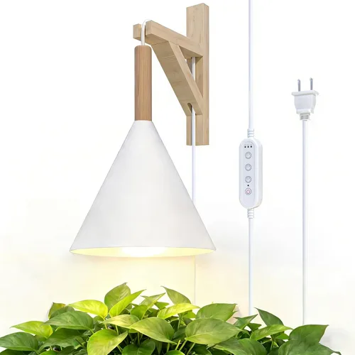 Miniatura 10 de Luces colgantes de cultivo para plantas de interior, lámpara de plantas de espectro completo de 20 W con temporizador, altura ajustable, luz