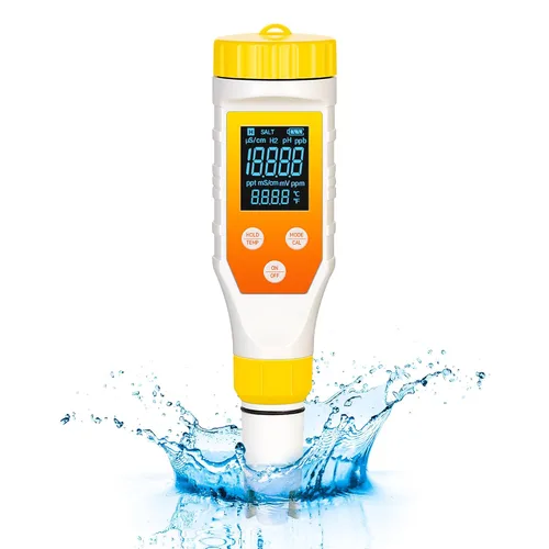 Miniatura 9 de Pruebador de Agua de Hidrógeno 4 en 1 pH, H2, ORP y Temp, Medidor de pH Medidor de ORP Probador de Hidrógeno para Agua con ATC y Retroiluminación