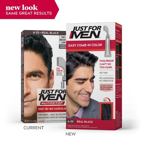 Miniatura 2 de Just For Men – Autostop Color # A-55 Real Black (6 unidades)