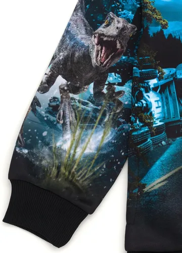 Miniatura 7 de Jurassic World Jurassic Park - Sudadera con capucha de forro polar T-Rex azul para niños pequeños y grandes