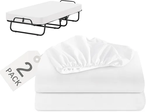 Miniatura 7 de Biloban Juego de sábanas bajeras individuales de 2 piezas, solo sábanas bajeras individuales con bolsillo profundo de hasta 14 pulgadas, sábana