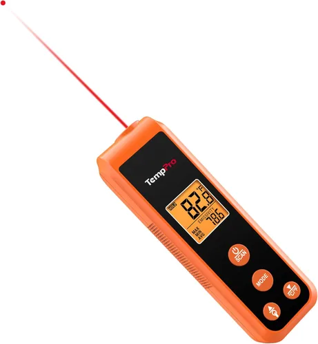 ThermoPro TP410 - Pistola de termómetro infrarrojo sin contacto láser para cocinar, pistola de temperatura con rango de -58 ℉ ~ 1022 ℉ para
