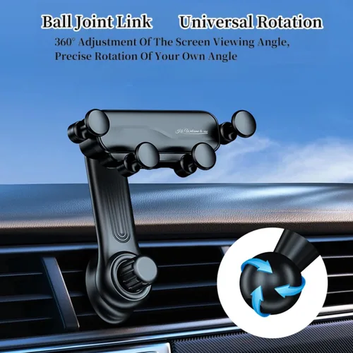Miniatura 5 de Soporte de teléfono para ventilación de automóvil, soporte para teléfono celular por gravedad, nunca bloquea la ventilación con brazo giratorio