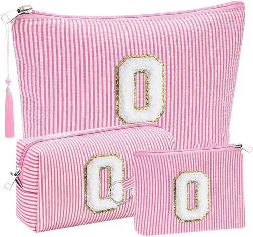 Miniatura 14 de Regalos Iniciales Bolsitas de Cosméticos de Viaje Juegos para Cartera, 3pcs Bolsitas Stoney Clover Dupes Bolsa de Maquillaje, Juego de Bolsas