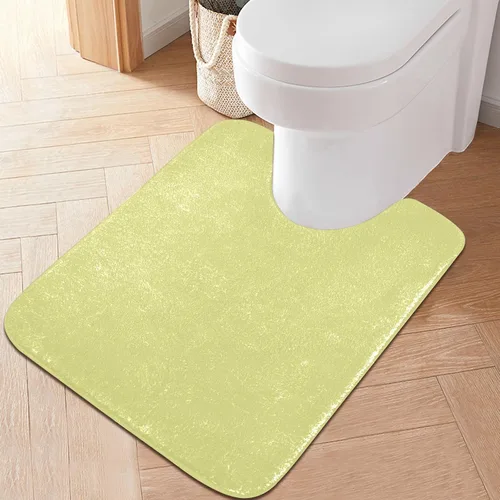 Miniatura 45 de Alfombra de baño amarilla, suave, absorbente, lavable a máquina, juego de alfombras de baño antideslizantes para puerta de baño, dormitorio