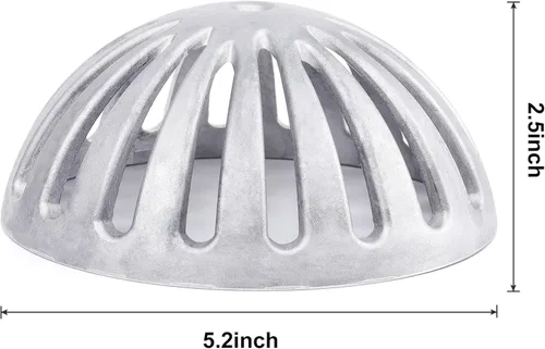 Miniatura 7 de Cubierta de drenaje de piso de aluminio resistente de 5-1/2 pulgadas Commercial,Dome Cover,Preventing Leaves from Clogging the Drain,Fits