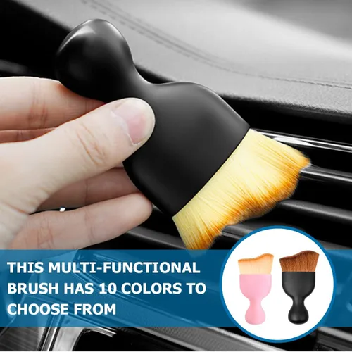 Miniatura 5 de BELOMI Cepillo de detalles para automóvil, cepillo para quitar el polvo interior del automóvil, herramienta de limpieza de cerdas suaves
